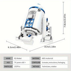 R2 Robot Building Block Kit Toy Science Fiction Gift For Kids