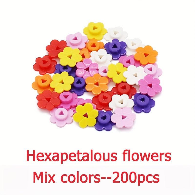 200pcs Colorful Flower Christmas Tree DIY Building Blocks