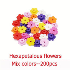 200pcs Colorful Flower Christmas Tree DIY Building Blocks