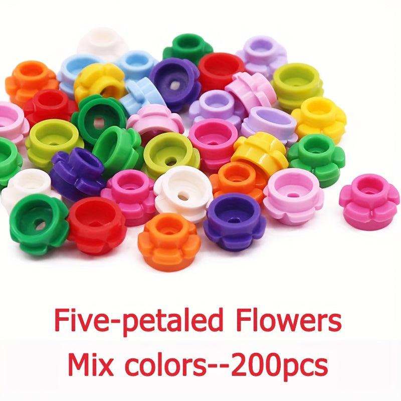 200pcs Colorful Flower Christmas Tree DIY Building Blocks