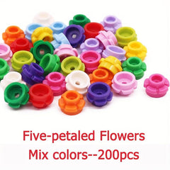 200pcs Colorful Flower Christmas Tree DIY Building Blocks