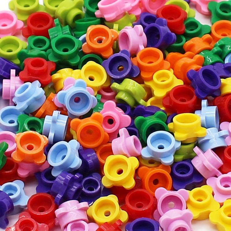 200pcs Colorful Flower Christmas Tree DIY Building Blocks