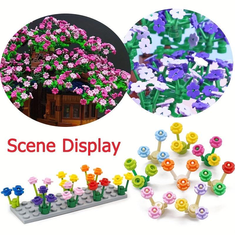 200pcs Colorful Flower Christmas Tree DIY Building Blocks