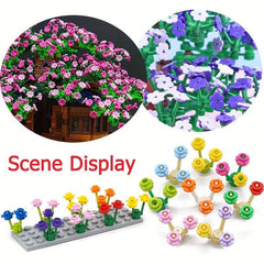 200pcs Colorful Flower Christmas Tree DIY Building Blocks