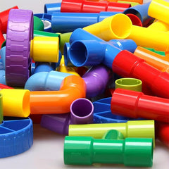 Montessori Water Pipe Building Blocks Toy Kids Construction Educational Gift
