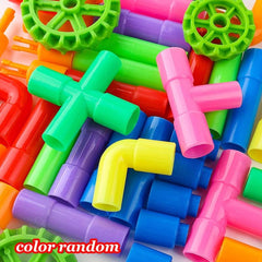 Montessori Water Pipe Building Blocks Toy Kids Construction Educational Gift