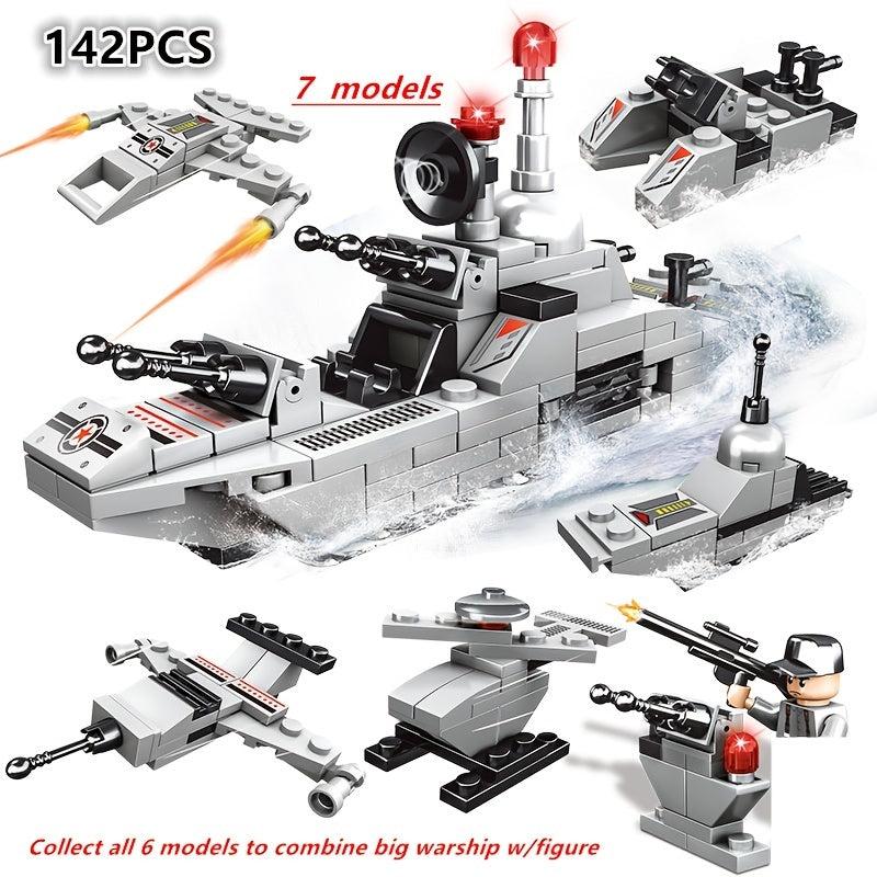140PCS City Military Helicopter Building Blocks Fun DIY Puzzle Toys for Kids