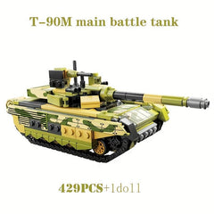 429pcs T90M Tank Model with Soldier Building Blocks Set