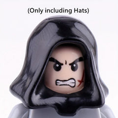 9pcs Mini Building Block Character Hooded Headscarf DIY Dressing Toys