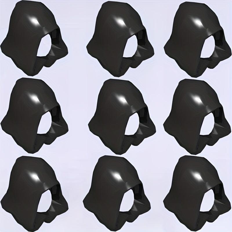 9pcs Mini Building Block Character Hooded Headscarf DIY Dressing Toys