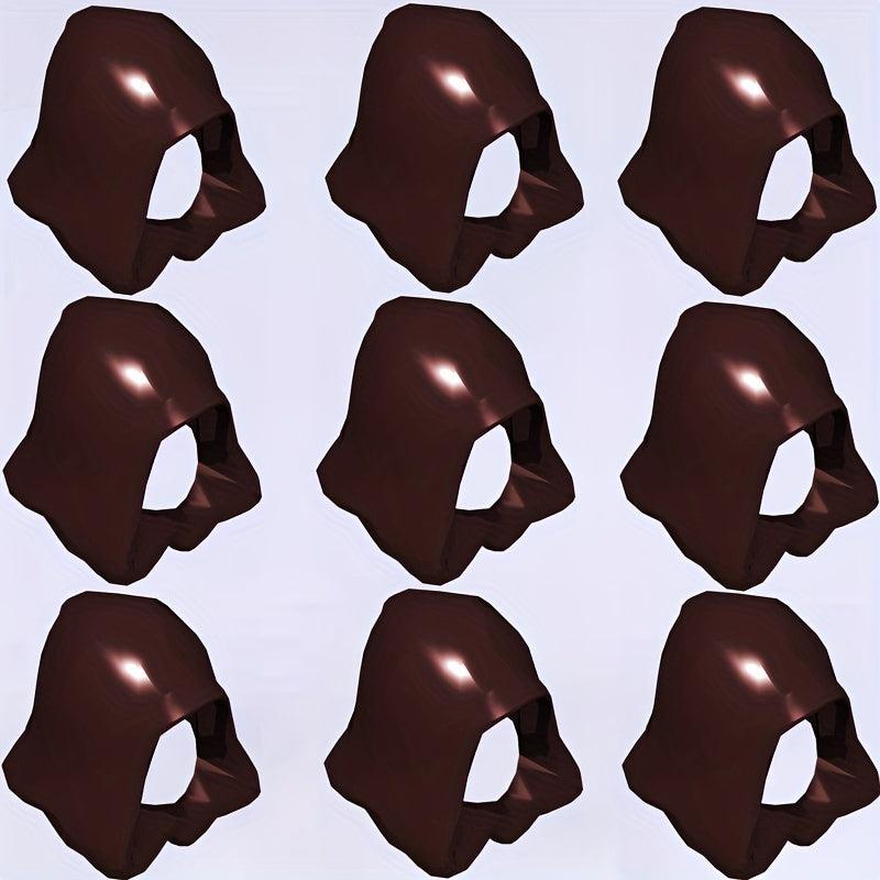 9pcs Mini Building Block Character Hooded Headscarf DIY Dressing Toys