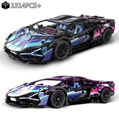 1314pcs Sports Car Building Block Toy Set