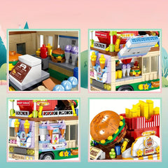 Building Block Building Toys Fruit Cake Sushi Burger Car Toy For Girls