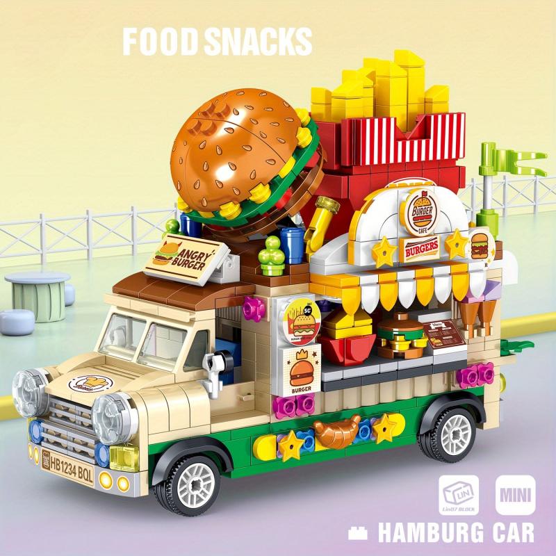 Building Block Building Toys Fruit Cake Sushi Burger Car Toy For Girls