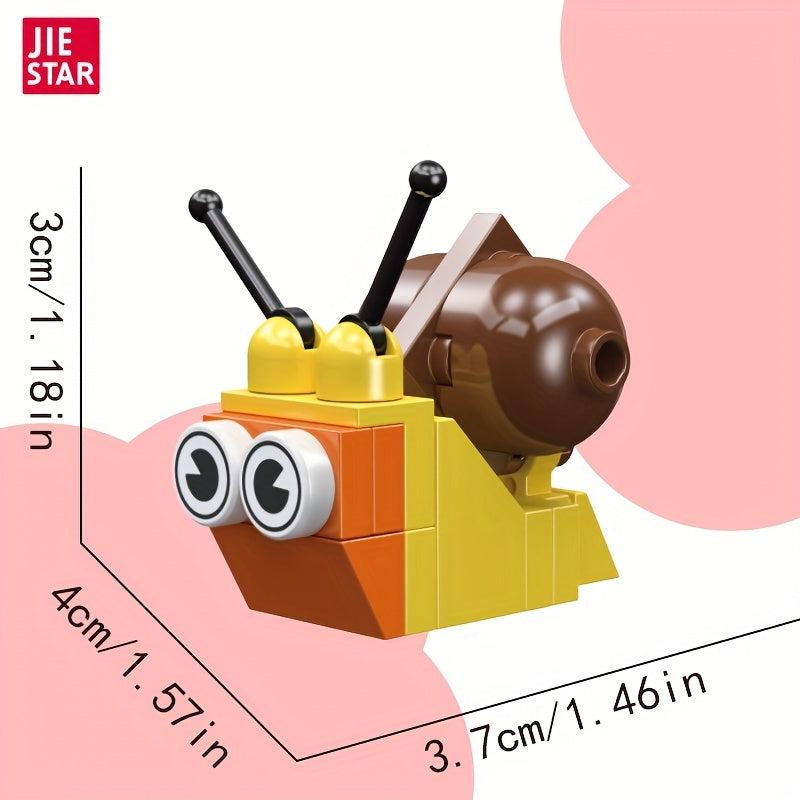 20pcs Simulative Snail Insect Small Animal Building Blocks Gift
