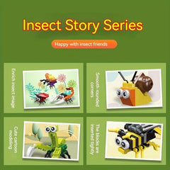 20pcs Simulative Snail Insect Small Animal Building Blocks Gift