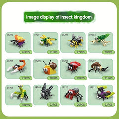 20pcs Simulative Snail Insect Small Animal Building Blocks Gift