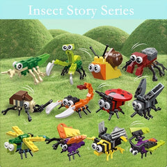 20pcs Simulative Snail Insect Small Animal Building Blocks Gift