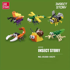 20pcs Simulative Snail Insect Small Animal Building Blocks Gift