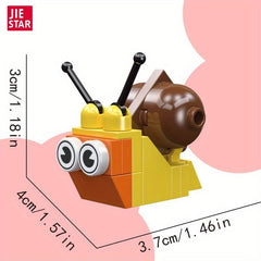 20pcs Simulative Snail Insect Small Animal Building Blocks Gift