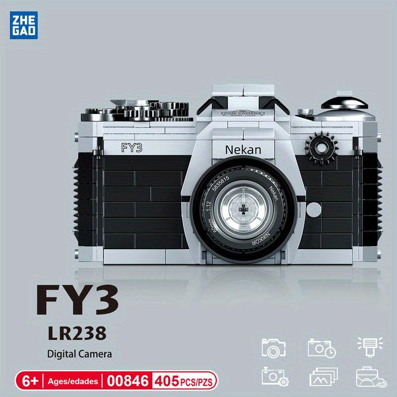 ZHEGAO Retro SLR Polaroid Camera Building Blocks Toy