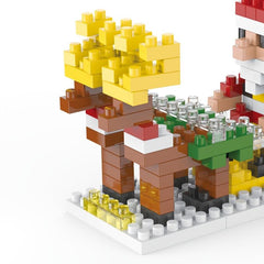 Christmas Building Set: Reindeer Cart Blocks Toy Kit