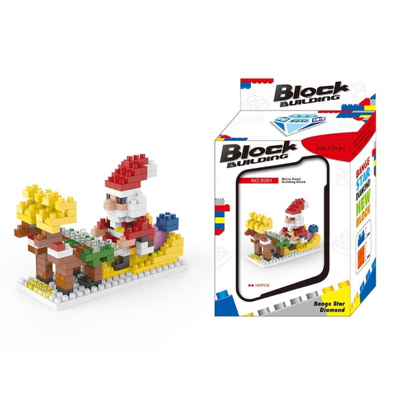 Christmas Building Set: Reindeer Cart Blocks Toy Kit