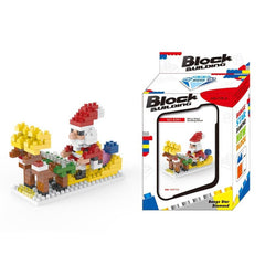 Christmas Building Set: Reindeer Cart Blocks Toy Kit