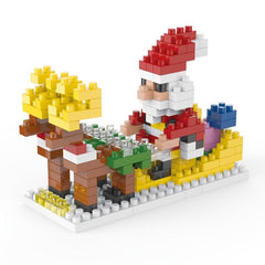 Christmas Building Set: Reindeer Cart Blocks Toy Kit