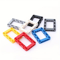 4pcs Building Blocks Modified Frame Thick Hole 5x11 5x7 Beam Bricks For 12