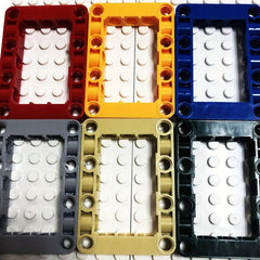 4pcs Building Blocks Modified Frame Thick Hole 5x11 5x7 Beam Bricks For 12