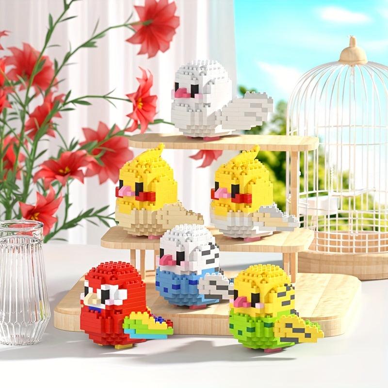 250pcs DIY Cartoon Bird Animal Micro Drill Building Blocks Toys