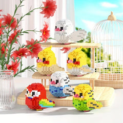 250pcs DIY Cartoon Bird Animal Micro Drill Building Blocks Toys