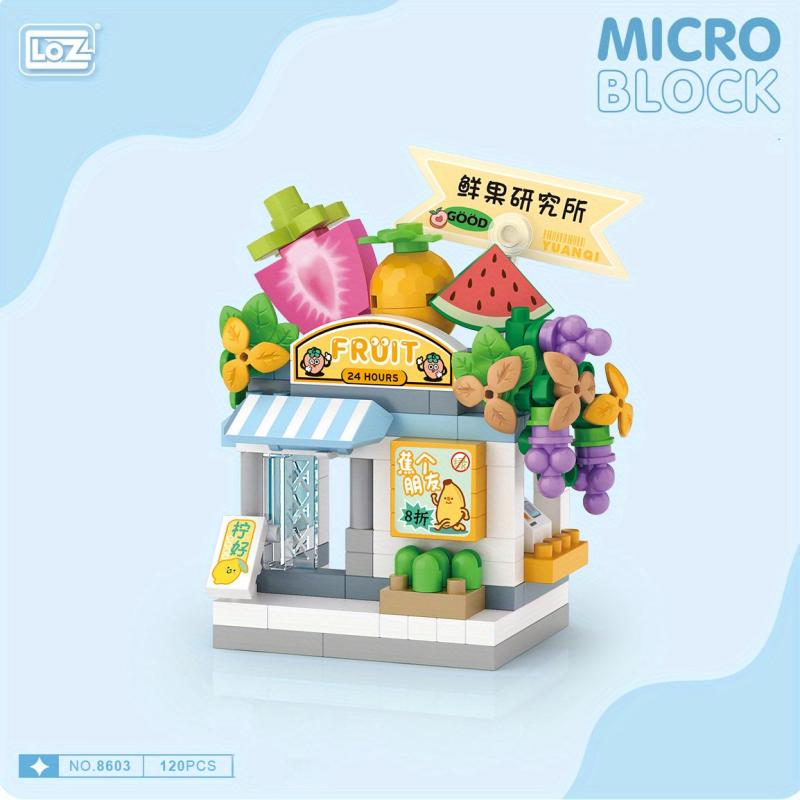 Mini Building Blocks Pet Store Coffee Shop Candy Shop Fresh Fruit Shop