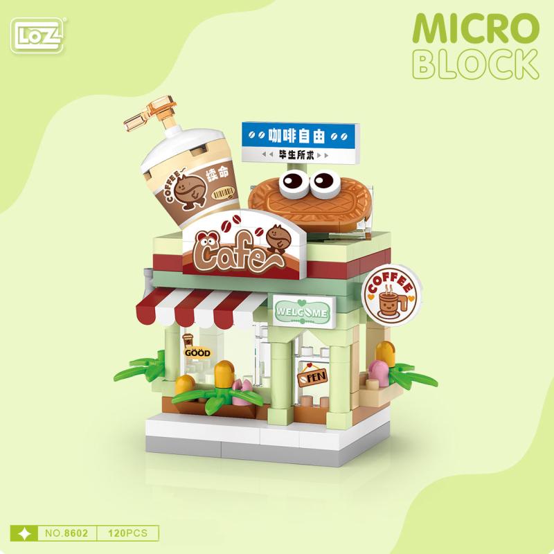 Mini Building Blocks Pet Store Coffee Shop Candy Shop Fresh Fruit Shop