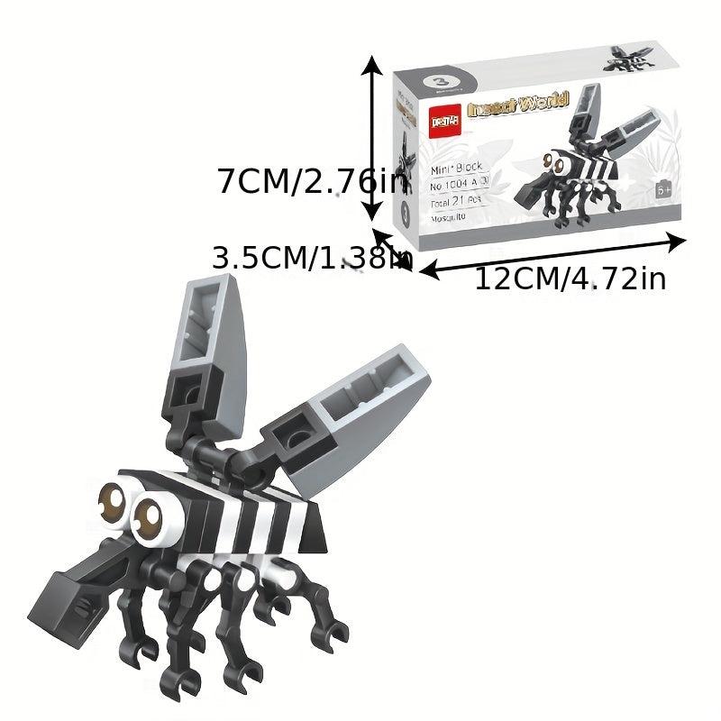 12Pcs Insect Building Blocks Toy Set