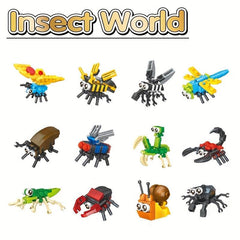12Pcs Insect Building Blocks Toy Set