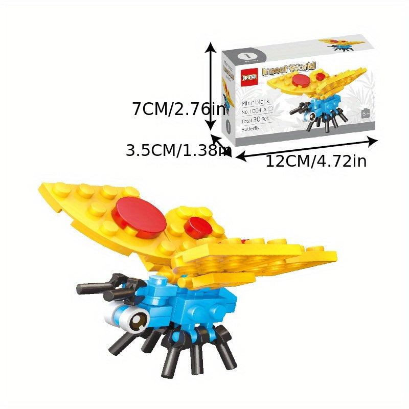 12Pcs Insect Building Blocks Toy Set