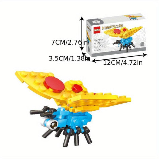 12Pcs Insect Building Blocks Toy Set