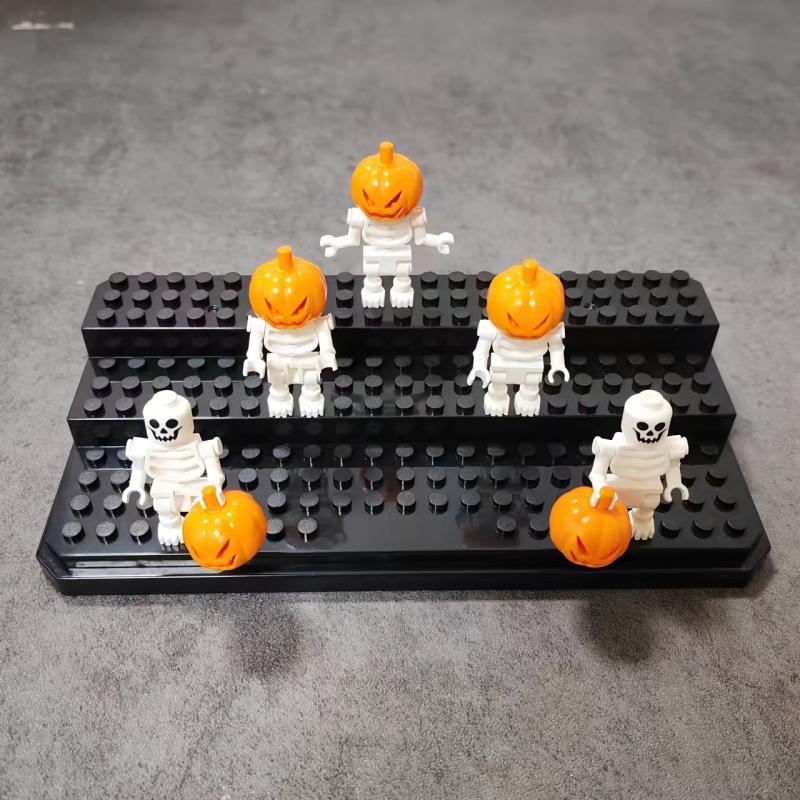 5pcs Pumpkin Head Skeleton Monster Building Blocks Halloween Gift