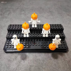 5pcs Pumpkin Head Skeleton Monster Building Blocks Halloween Gift