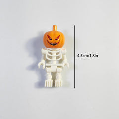 5pcs Pumpkin Head Skeleton Monster Building Blocks Halloween Gift