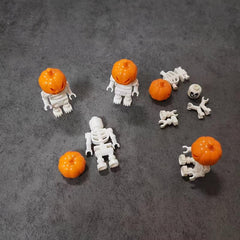 5pcs Pumpkin Head Skeleton Monster Building Blocks Halloween Gift