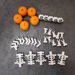5pcs Pumpkin Head Skeleton Monster Building Blocks Halloween Gift