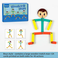 Wooden Man Jigsaw Puzzle Game for Kids