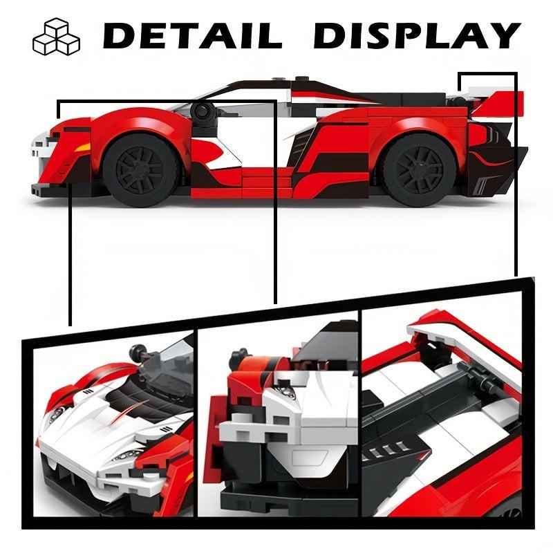 Mini Model Car Building Blocks Red Car City Creative Bricks Toy