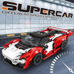 Mini Model Car Building Blocks Red Car City Creative Bricks Toy