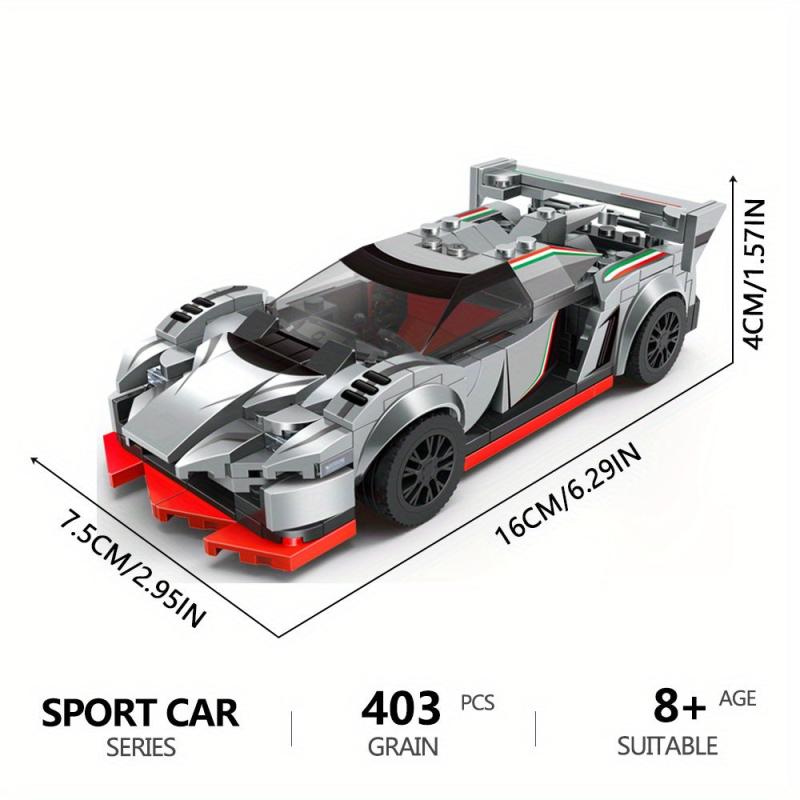 Mini Model Car Building Blocks Red Car City Creative Bricks Toy