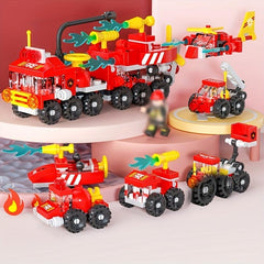 6 in 1 City Fire Brigade Building Blocks - Toys For Kids