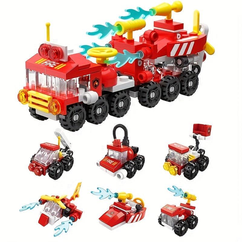 6 in 1 City Fire Brigade Building Blocks - Toys For Kids